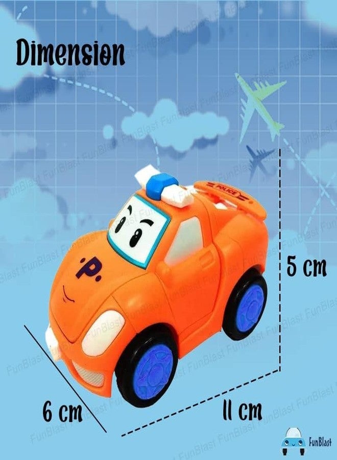 CRADIAX Plastic Pull Push Back Action Robot Car Toy for Kids,Racing Car Push Back Bump & Go Toy for Kids (Multicolor, Pack of: 1) - Image 2